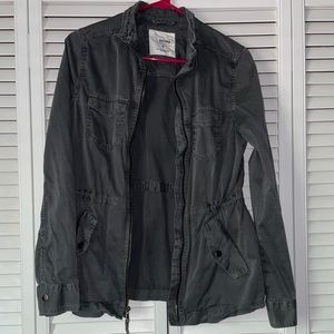 Bluish Gray Bomber Jacket